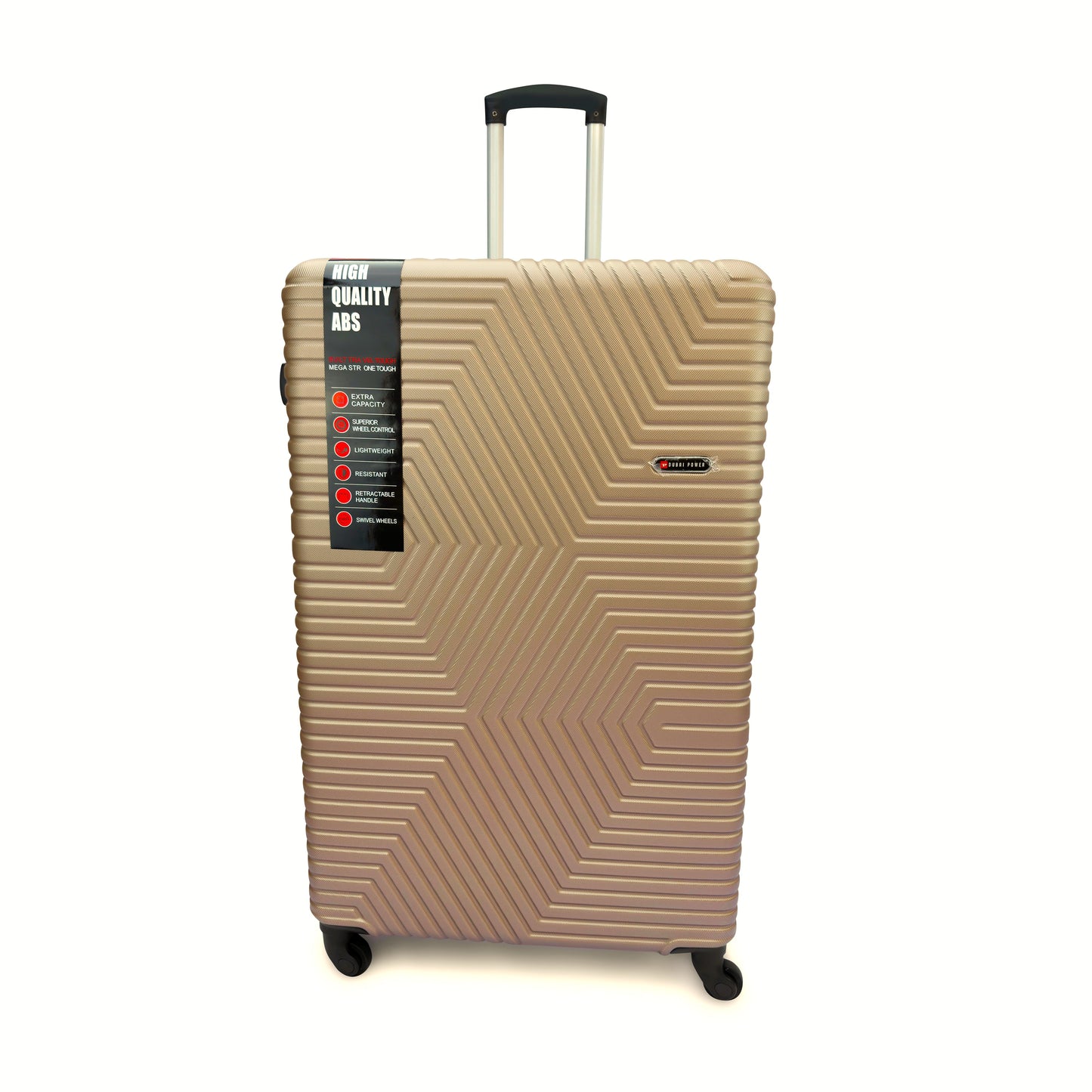 4 Piece ABS Hard Shell Suitcase Set Lightweight TSA Lock 360 Spinner Wheels