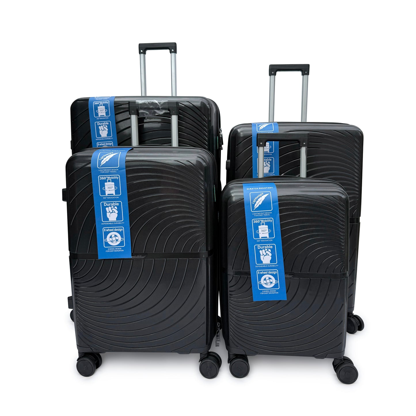 4 Piece Hard Shell Suitcase Set Expandable Lightweight TSA Lock 360 Wheels