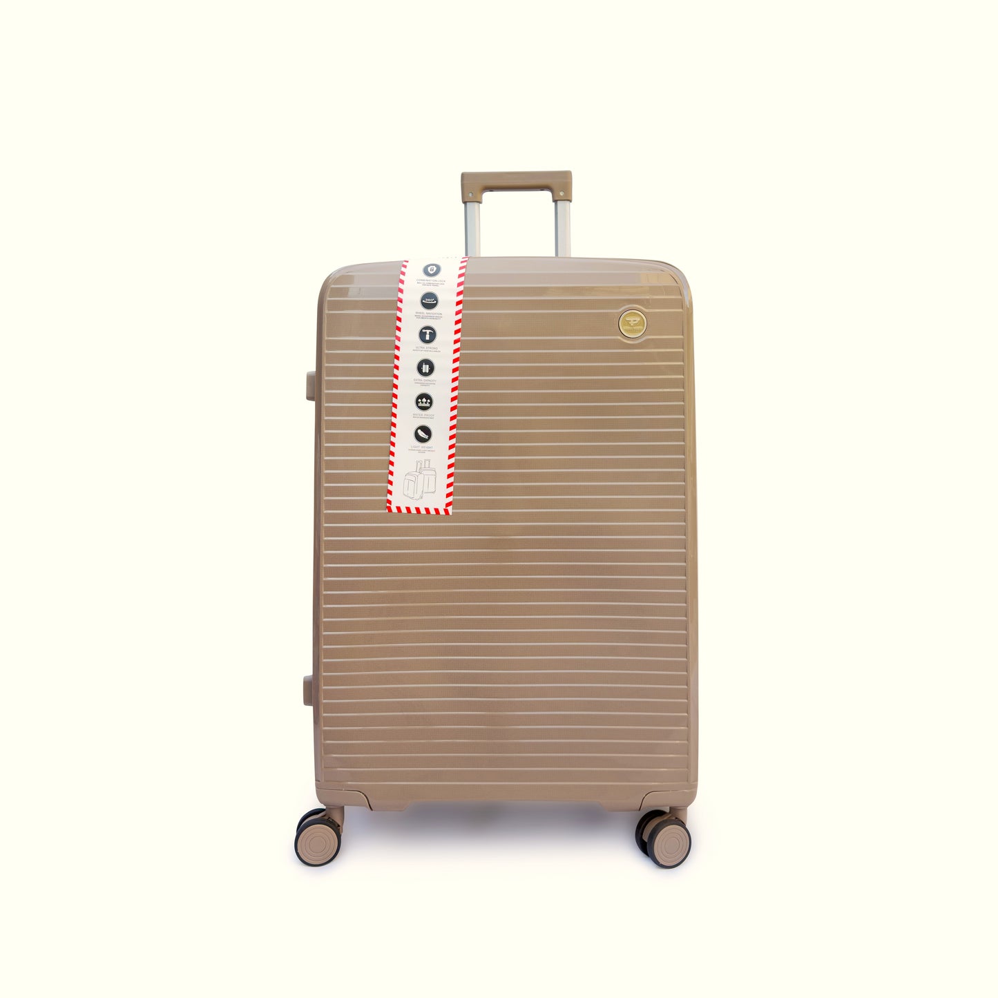 4 Piece Hard Shell Luggage Set with Beauty Case Lightweight TSA Lock Spinner