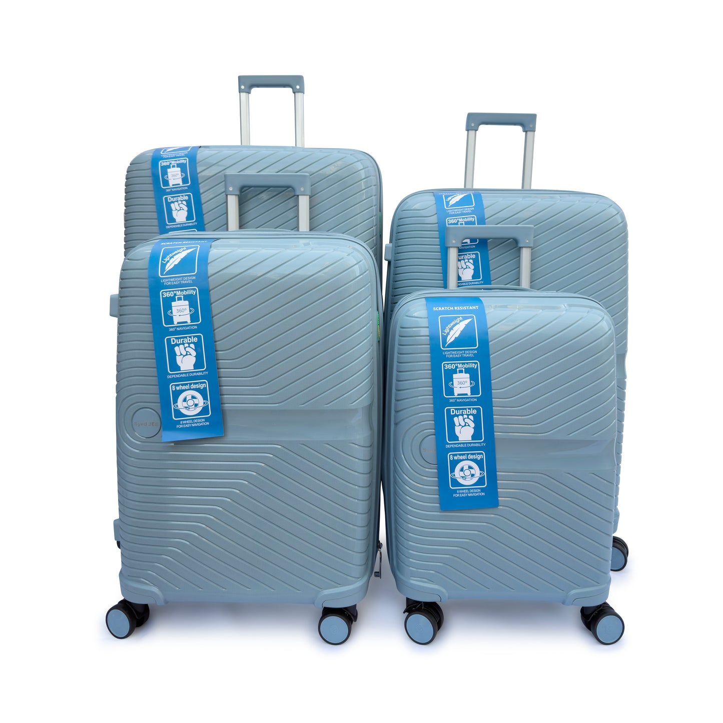 4 Piece Expandable Hard Shell Suitcase Set Lightweight TSA Lock Wheels