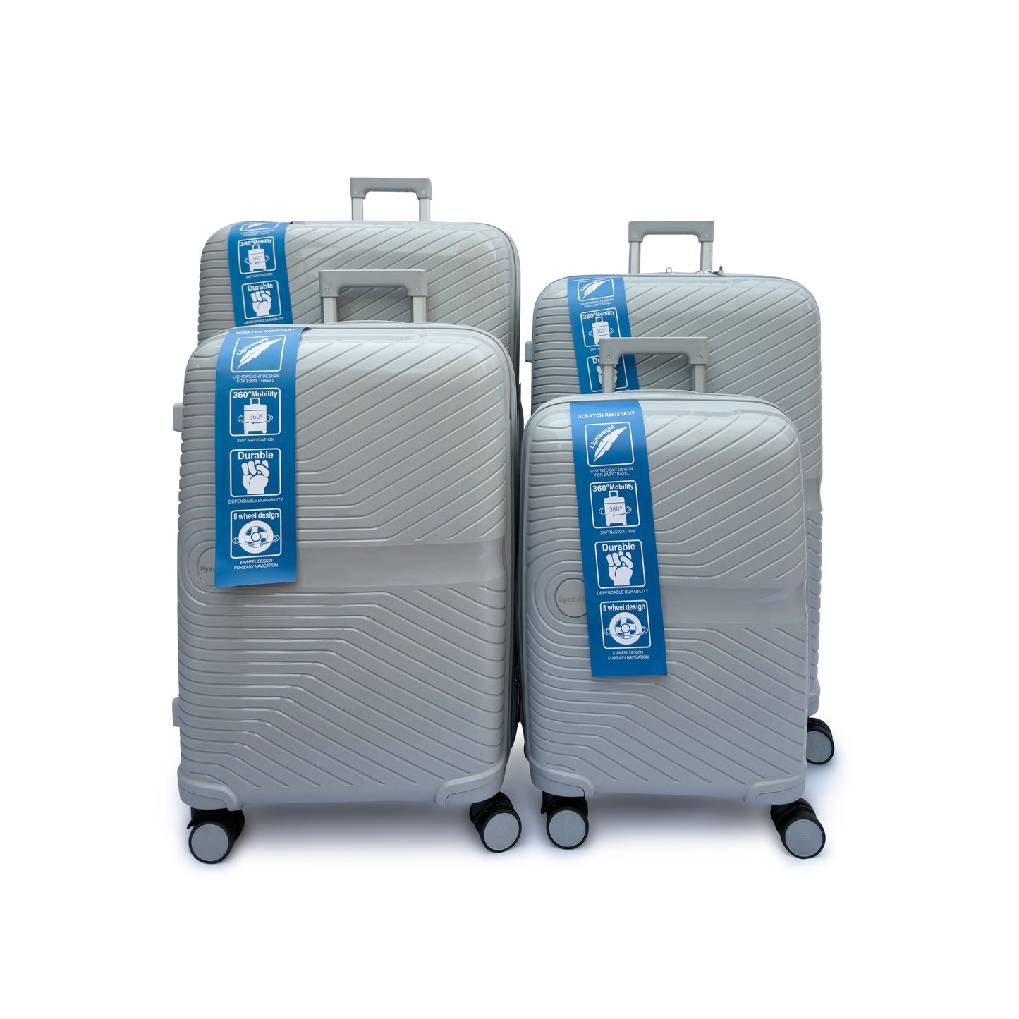 4 Piece Expandable Hard Shell Suitcase Set Lightweight TSA Lock Wheels