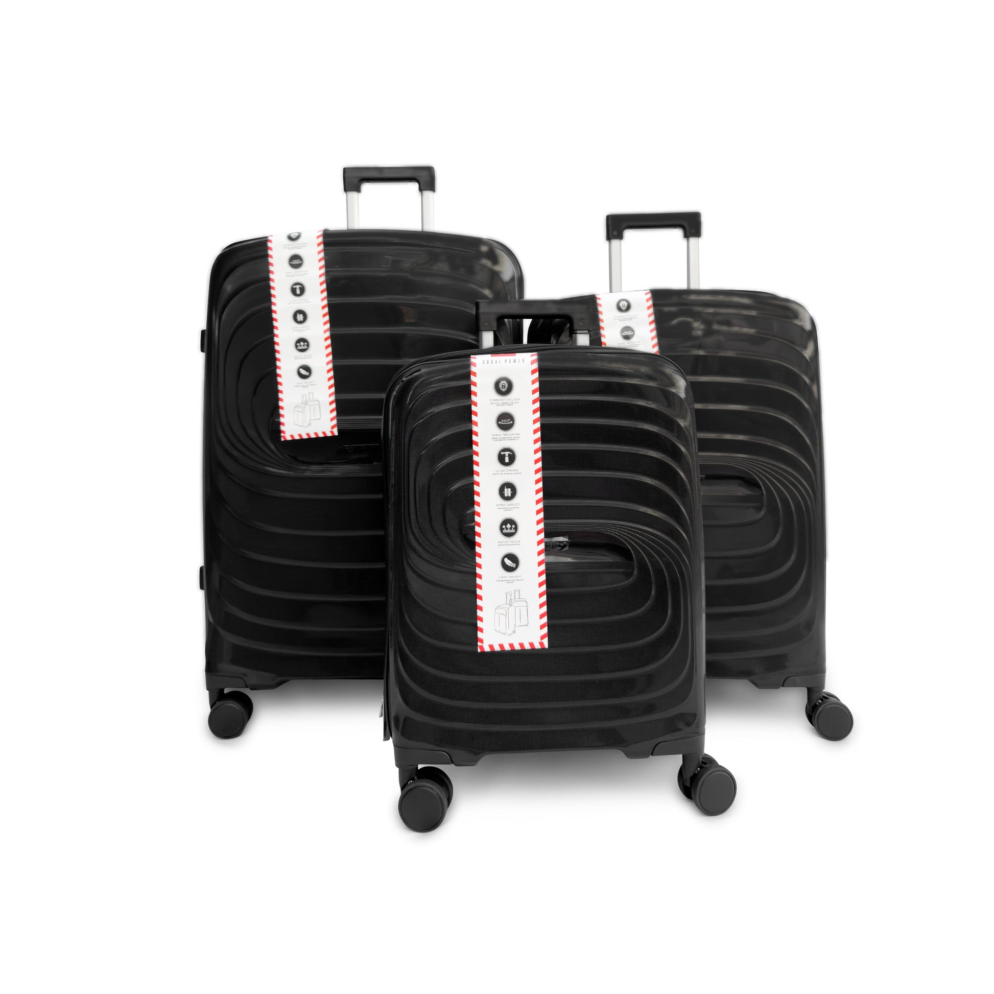 3 Piece Hard Shell Suitcase Set Lightweight TSA Lock 360 Spinner Wheels - SYED JEE