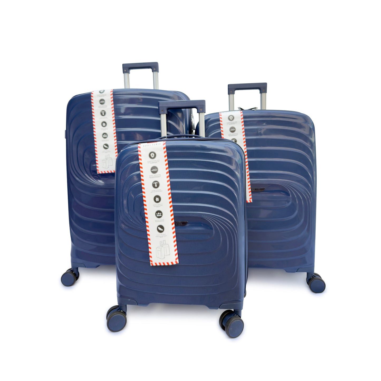 3 Piece Hard Shell Suitcase Set Lightweight TSA Lock 360 Spinner Wheels - SYED JEE
