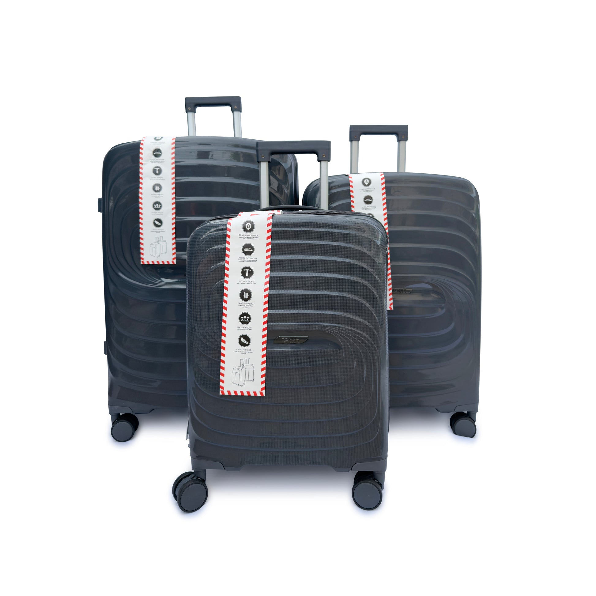 3 Piece Hard Shell Suitcase Set Lightweight TSA Lock 360 Spinner Wheels - SYED JEE