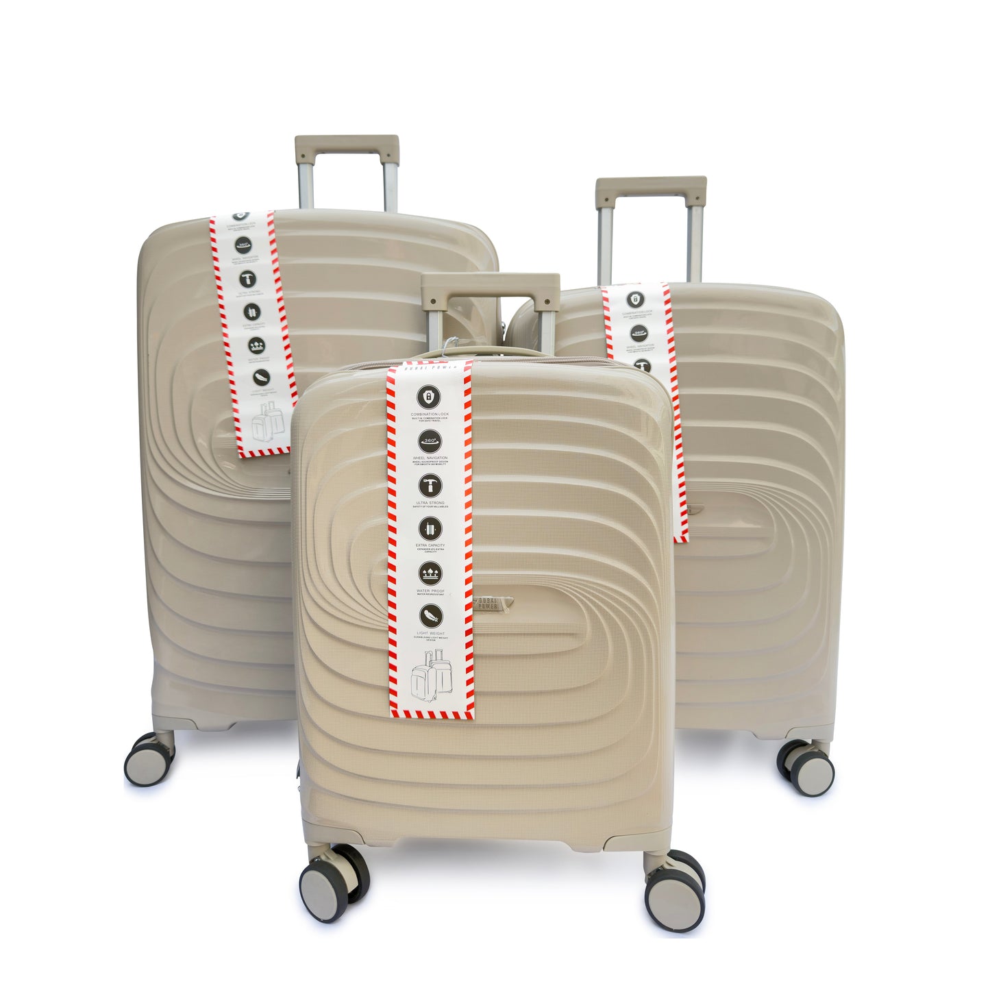 3 Piece Hard Shell Suitcase Set Lightweight TSA Lock 360 Spinner Wheels - SYED JEE