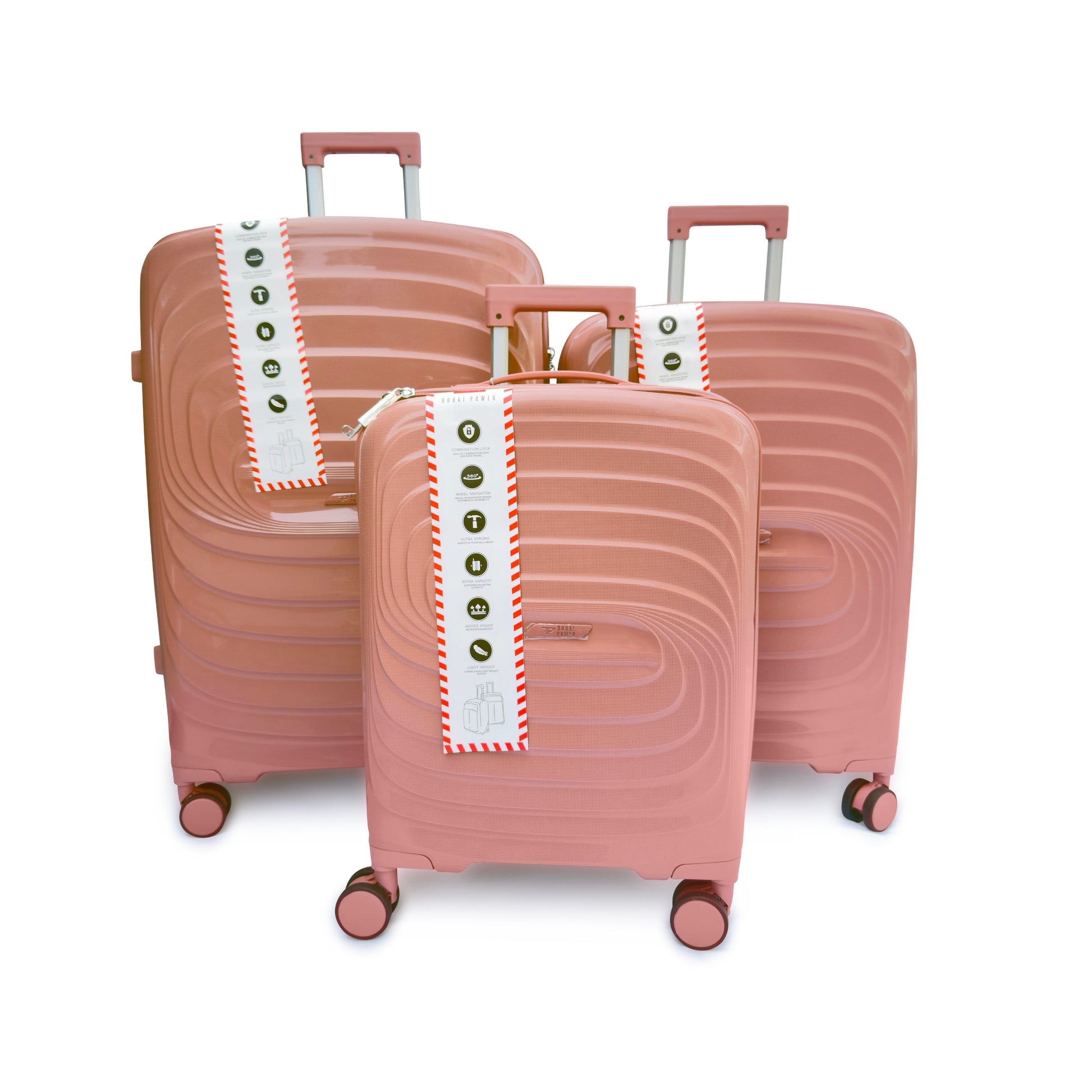 3 Piece Hard Shell Suitcase Set Lightweight TSA Lock 360 Spinner Wheels - SYED JEE