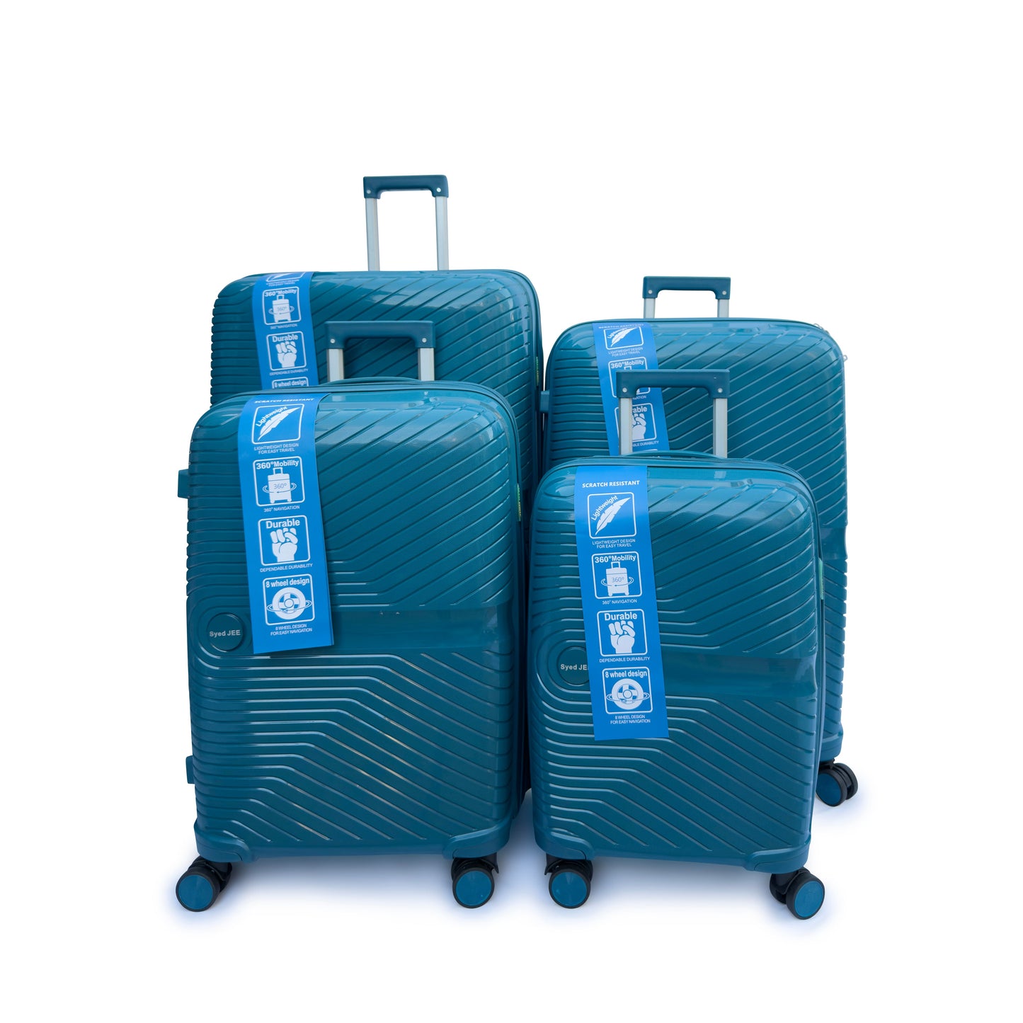 4 Piece Expandable Hard Shell Suitcase Set Lightweight TSA Lock Wheels - SYED JEE