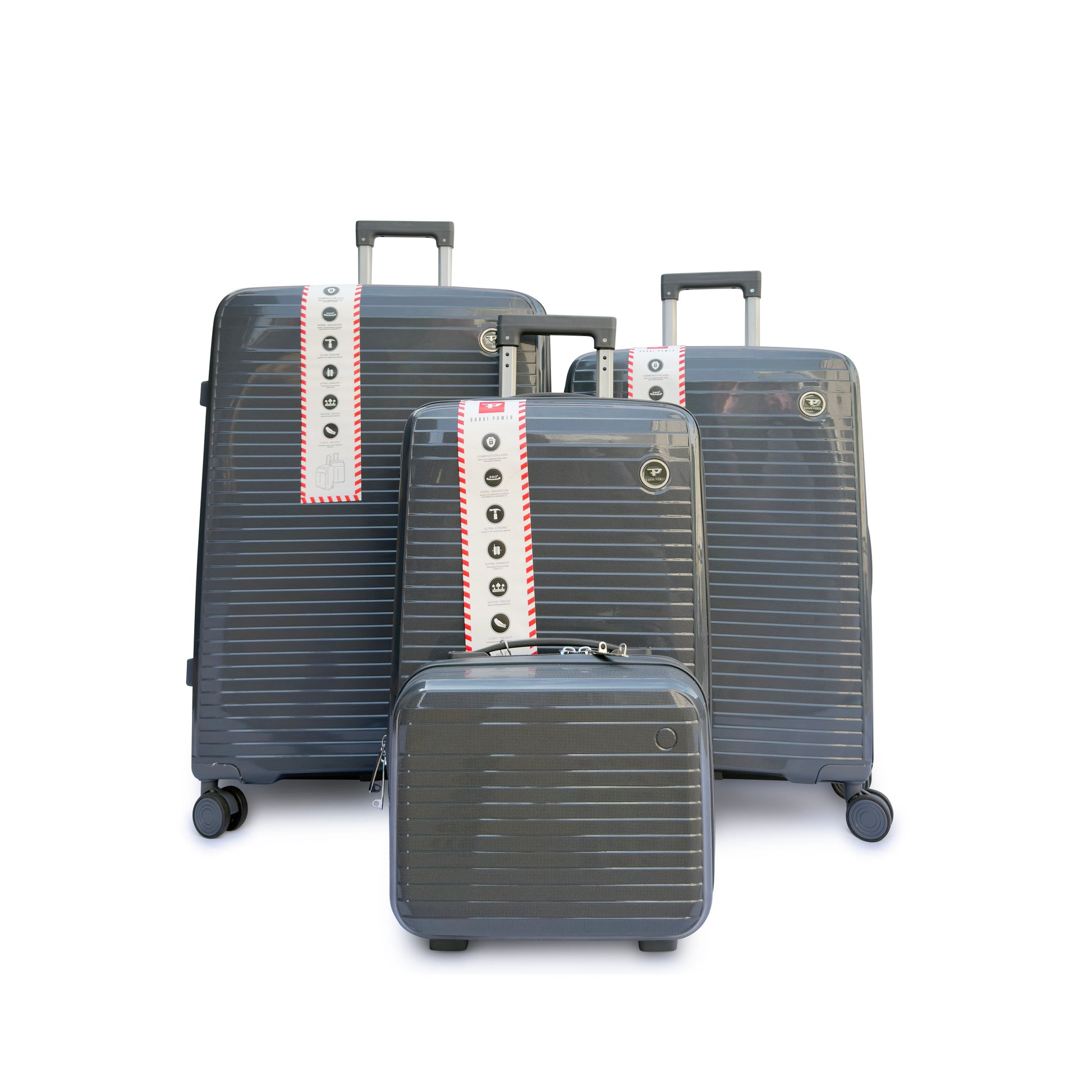 4 Piece Hard Shell Luggage Set with Beauty Case Lightweight TSA Lock Spinner - SYED JEE