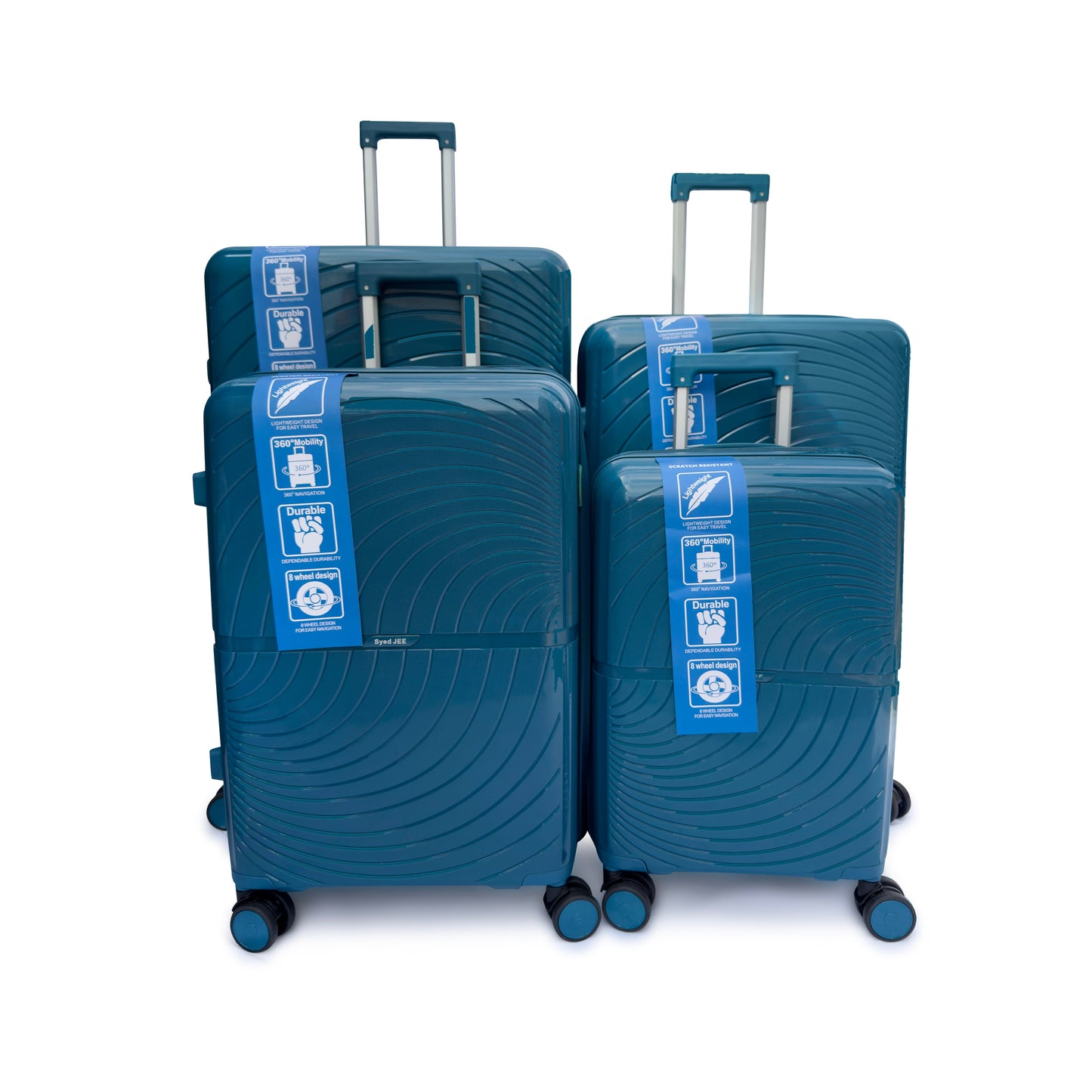 4 Piece Hard Shell Suitcase Set Expandable Lightweight TSA Lock 360 Wheels - SYED JEE
