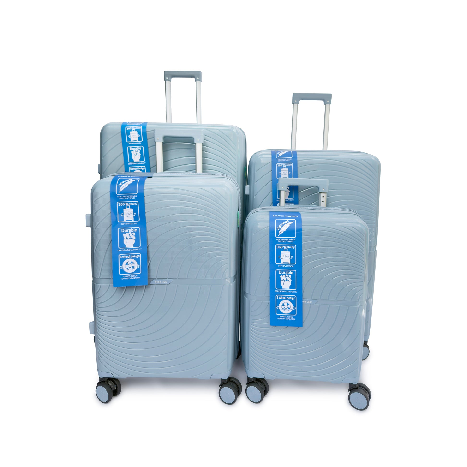 4 Piece Hard Shell Suitcase Set Expandable Lightweight TSA Lock 360 Wheels - SYED JEE