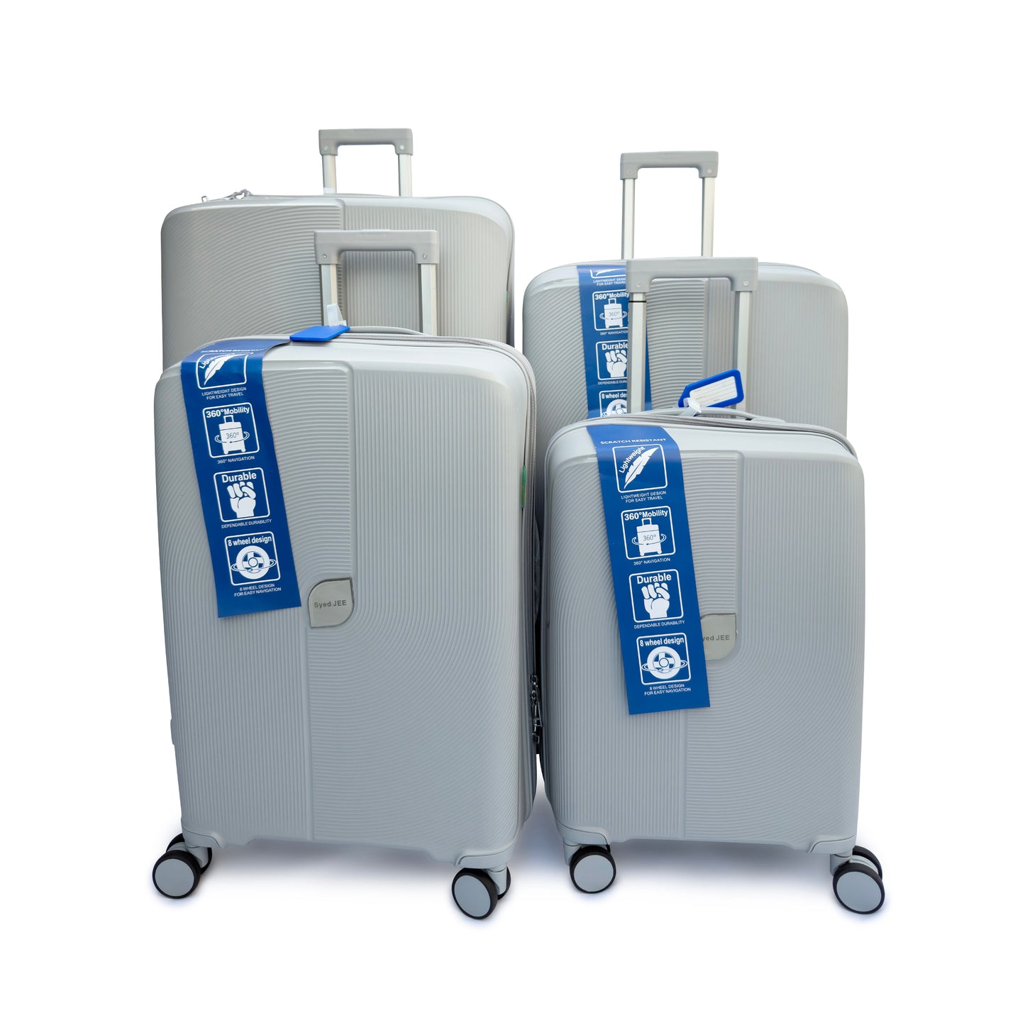 4 Piece Hard Shell Suitcase Set Lightweight TSA Lock Spinner Wheels - SYED JEE