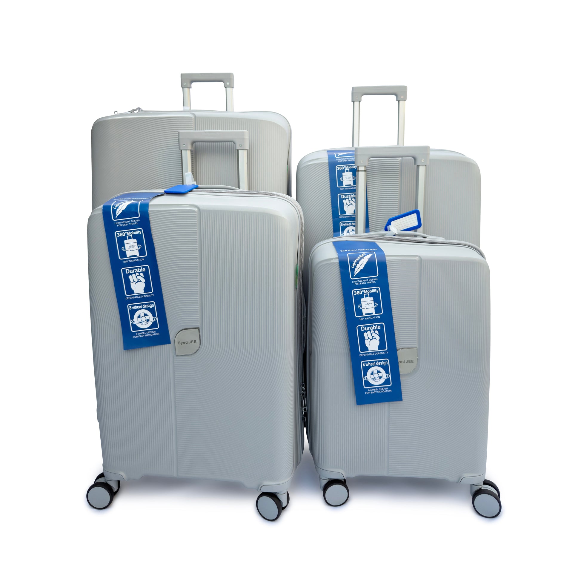 4 Piece Hard Shell Suitcase Set Lightweight TSA Lock Spinner Wheels - SYED JEE