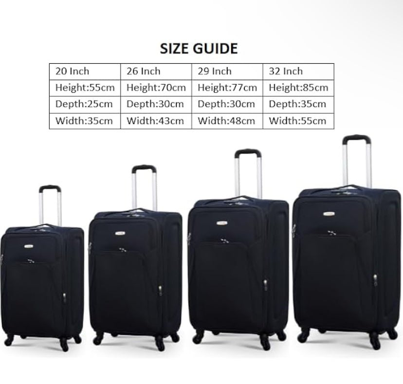 4 - Piece Soft Shell Suitcase Set - SYED JEE