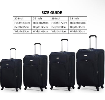 4 - Piece Soft Shell Suitcase Set - SYED JEE