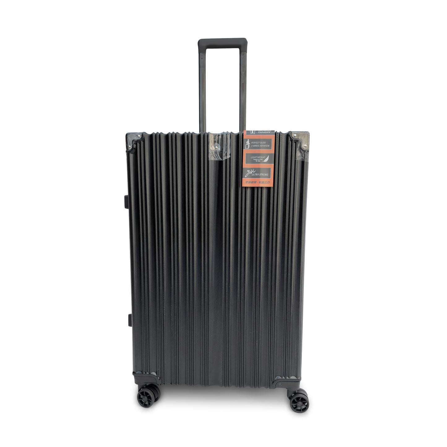 Set of 3 Aluminium Frame Hardshell Suitcases - Lightweight Luggage with TSA Lock & 360° Wheels (Charcoal, Silver, Black & Blue)