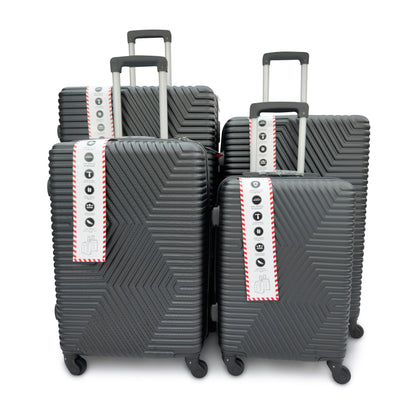 4 Piece ABS Hard Shell Suitcase Set Lightweight TSA Lock 360 Spinner Wheels