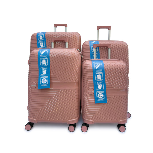 4 Piece Expandable Hard Shell Suitcase Set Lightweight TSA Lock Wheels