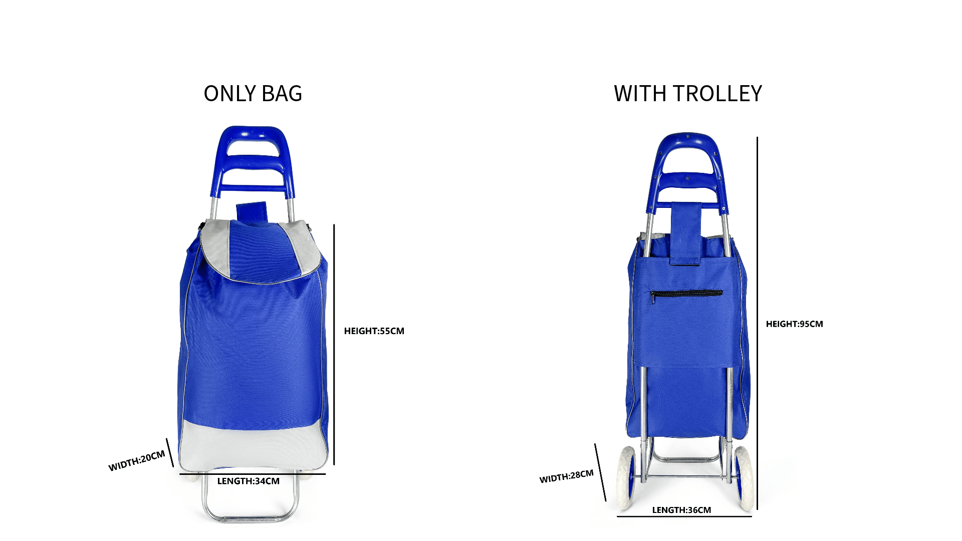 Foldable 2 - Wheeled Shopping Trolley - SYED JEE